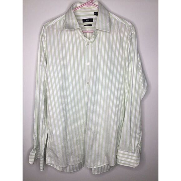 Hugo Boss men’s size L Large shirt Button Up Long Sleeve16/34/35 Regular Fit - Picture 4 of 12